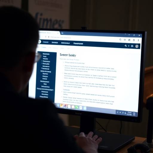 Persona che utilizza uno screen reader per navigare un sito web