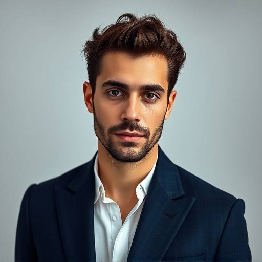 Ritratto creativo di Luca Verdi, esperto in fotografia di prodotto e moda.