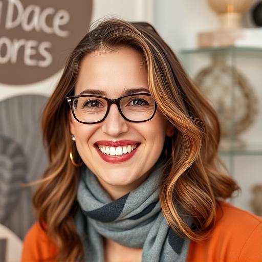 Ritratto sorridente di Elena Rossi, fondatrice e fotografa principale di Luce Creativa.